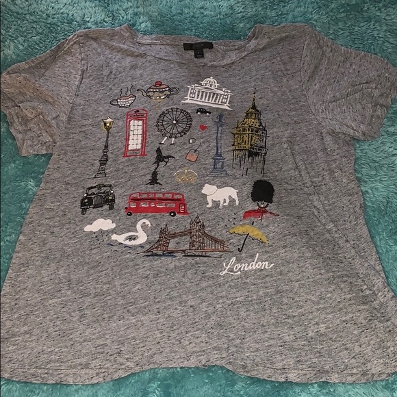 J. Crew Tops - J Crew Gray London Shirt Size Large